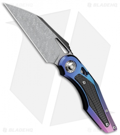 EOS Urchin Friction Folding Knife Flamed Ti/Black CF (3.125" TT Nitro-V)