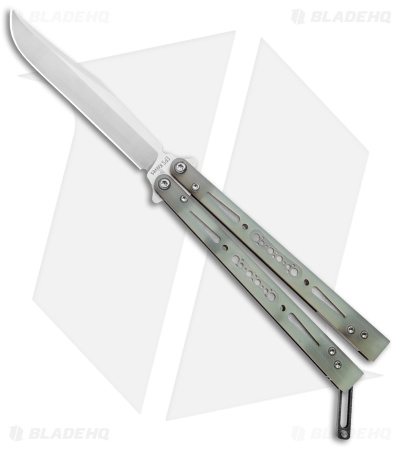 EPS Knives Wraith  Butterfly Knife Jade G-10 (4.6" Satin)