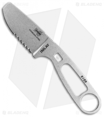 ESEE Imlay Knife w/ Sheath, Clip & Retention Strap, Orange Sheath ESEE-IMLAY-OR