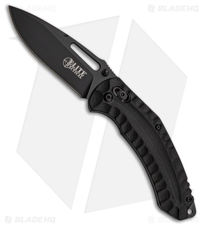 Elite Tactical Pyrodex Rapid Lock Knife Black Textured G-10 (3.5