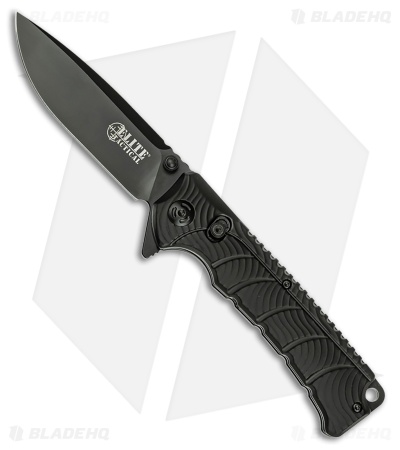 Elite Tactical Backdraft Rapid Lock Knife Black Rubber (3.5
