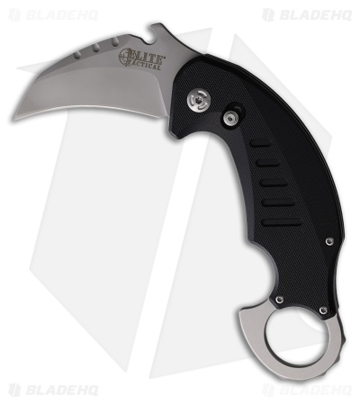Elite Tactical Sabretooth Rapid Lock Knife Black G-10 (2.5