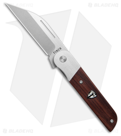 Finch Knife Co. Reciprocity Liner Lock Knife Mkuruti Wood (3.1" Stonewash)