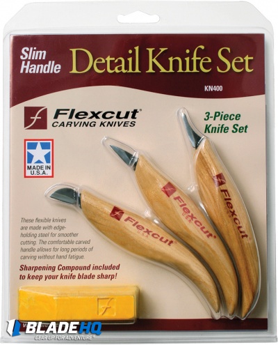 Flexcut KN400 Slim-Handle Detail Knife Set