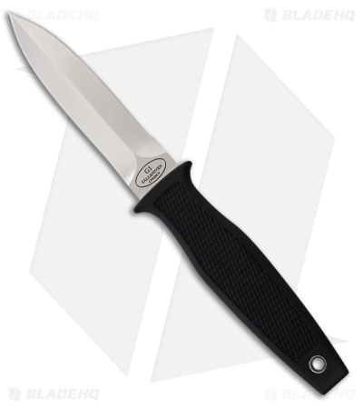 Fallkniven Knives G1 Garm Fighter Fixed Blade Knife Black Thermorun (3.5" Satin)