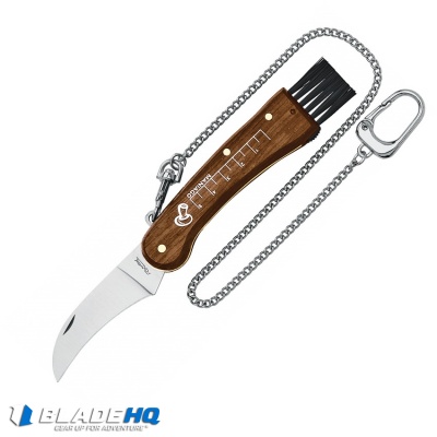 Fox Knives Funghi Slip Joint Knife Brown Palisander Wood (3" Satin)