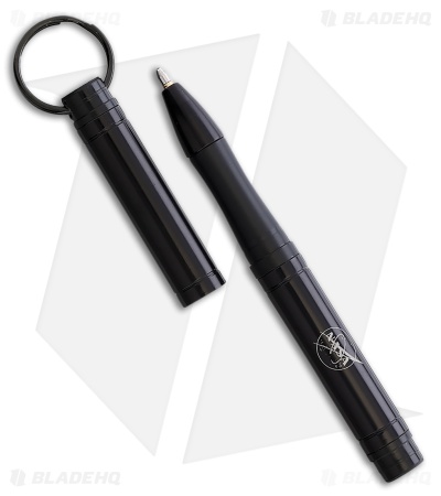 Fisher Space Pen Backpacker Black Anodized Alumimum Pen w/NASA Meatball Logo