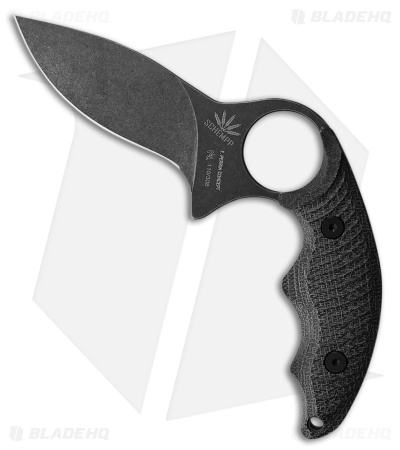 Fred Perrin Interpretation of "La Griffe" Black Micarta (3.5" Black SW) FRD2103