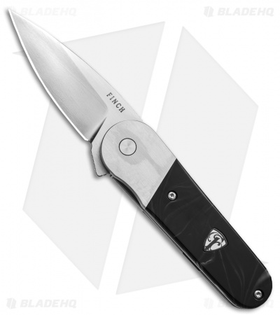 Finch Cherry Bomb Frame Lock Knife Smoke Resin (2.6" Satin)