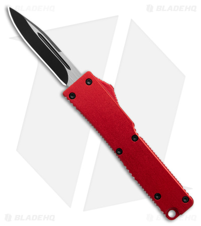 Firecracker Mini D/A OTF Automatic Knife Aluminum Red (2" Black)