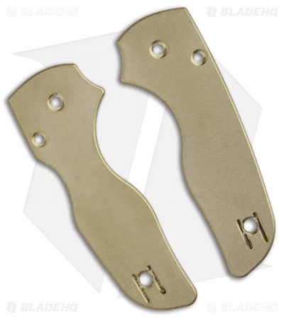 Flytanium Brass Scales for Spyderco Lil' Native Knife - Antique Stonewash