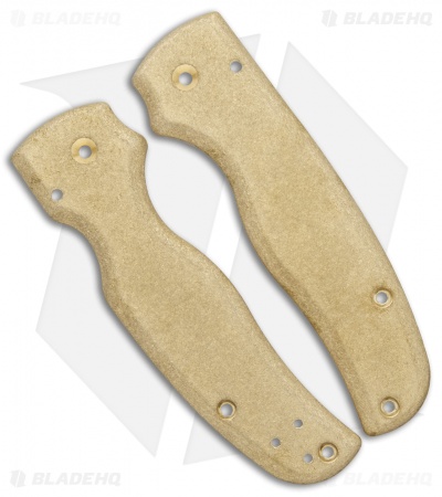 Flytanium Custom Brass Scales for Spyderco Shaman - Stonewash