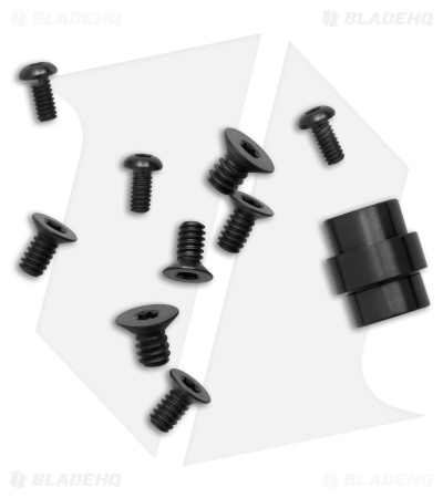 Flytanium Titanium Hardware Kit for Spyderco Manix 2 -  Black