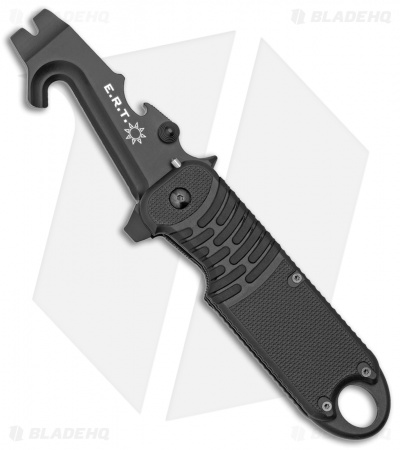 Fox Knives ERT Rescue II Liner Lock Knife Black Textured Synthetic (3" Black)