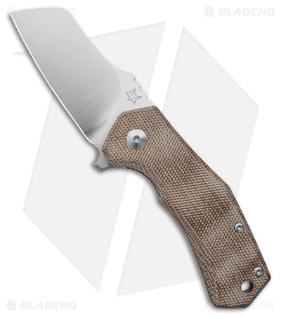 Fox Knives Italico Flipper Liner Lock Knife Brown Micarta  (2.3" Satin M390)