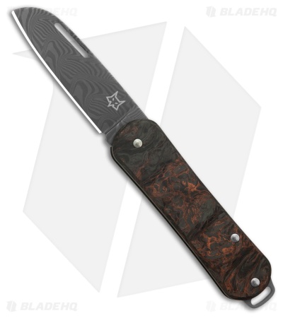 Fox Knives Vulpis Slipjoint Knife Dark Matter Fatcarbon (1.8" Damascus)