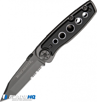 Winchester Parfive Tanto Liner Lock Knife Black/Gray Steel (2.75
