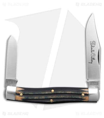 GEC Tidioute Boss Bull Keeper Navy Riverbottom Richlite Knife (3.1" Satin)