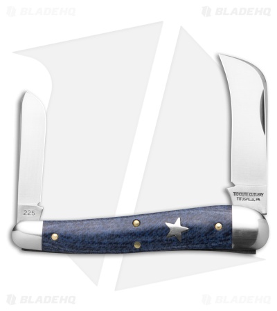 GEC Tidioute #38 John Chapman Pocket Knife Faded Denim Blue Micarta (2.3" Satin)