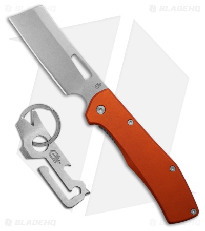 Gerber Flatiron + Mullet Set Frame Lock Knife Orange Aluminum (3.6" Stonewash)