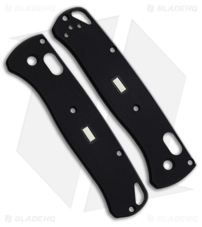 Glow Rhino Bugout G-10 Scales Plain With Tritium Inserts (Black)