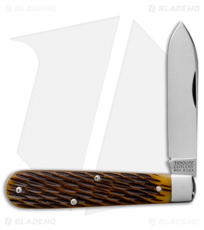 GEC #15 Tidoute Huckleberry Boy's Knife 3.375" Antique Yellow Jigged Bone 152118