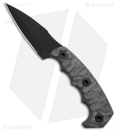 Half Face Blades Humint Fixed Blade Knife Gray Micarta (3" Black Cerakote)