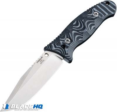 Hogue EX-F02 Clip Point Fixed Blade Black/Gray G10 (4.5" Stonewash) 35279