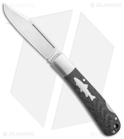 HPA Grandair SWS Salmon Lockback Knife Carbon Fiber (3.4" Satin)
