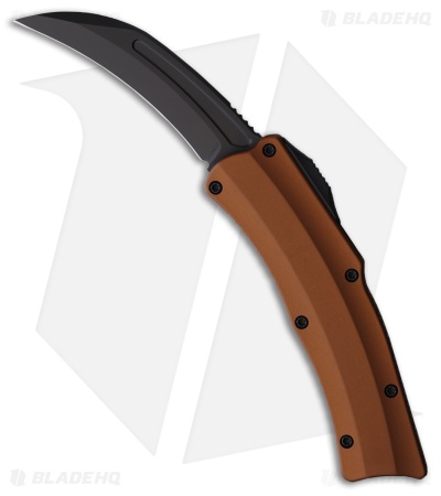 Heretic ROC MagnaCut OTF Automatic Knife Root Beer Brown Aluminum (3.2" Black)