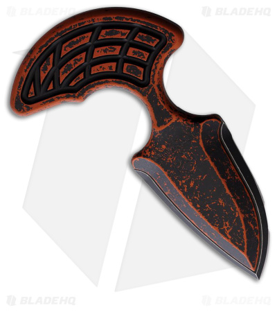 Heretic Knives Sleight Modular Push Dagger Knife Black/Orange (3" Black SW)