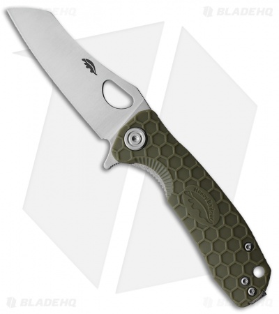 Honey Badger Knives Small Wharncleaver Green FRN (2.8