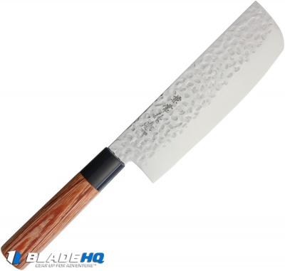 Kanetsune Usubagata Kitchen Knife Wood (6.88" Hammered)  KC905