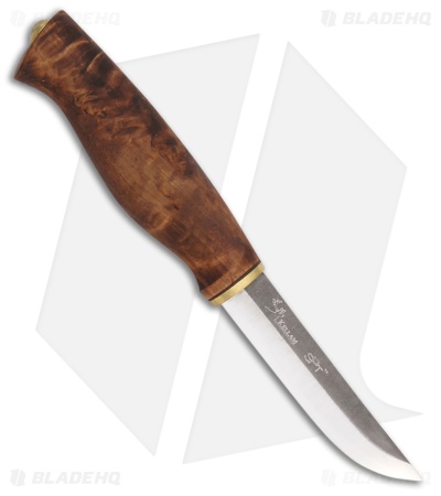 Kellam Knives Wolverine Fixed Blade Knife Stained Curly Birch (3.75