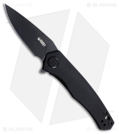 Kubey Cadmus Liner Lock Knife Black G-10 (3" Black D2)