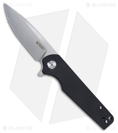 Kubey Wolverine Liner Lock Knife Black G-10 (3" Bead Blast D2)