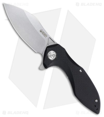 Kubey Noble Liner Lock Knife Black G-10 (3.2" Bead Blast D2)