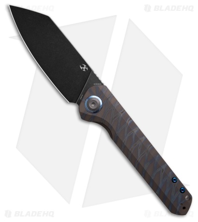 Kansept Knives Bulldozer Reverse Tanto Frame Lock Knife Tiger Stripe(3.5" Black)