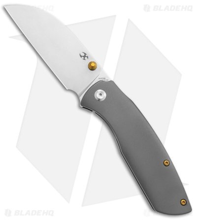 Kansept Knives Convict Frame Lock Knife Gray Titanium (3.3" SW) K1023B1