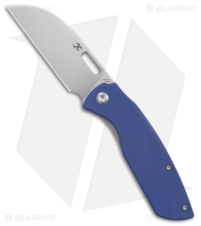 Kansept Knives Convict Liner Lock Knife Blue G-10 (3.4" Stonewash)