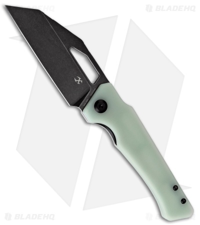 Kansept Knives Egress Liner Lock Knife Jade G-10 (3.8" Black SW 14C28N)