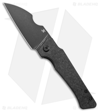 Kansept Knives Egress Liner Lock Knife Shred Carbon Fiber (3.8" Black SW)