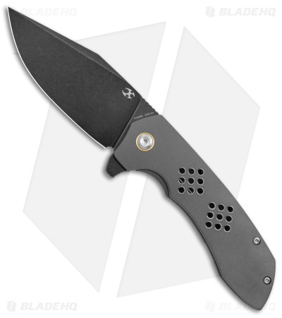 Kansept Entity Frame Lock Knife Gray Titanium (3.5" Black SW S35VN) K103682