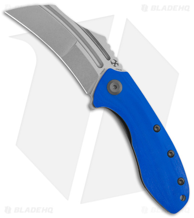 Kansept Knives KTC3 Hawkbill Liner Lock Knife Dark Blue G-10 (3" SW) T1031A3