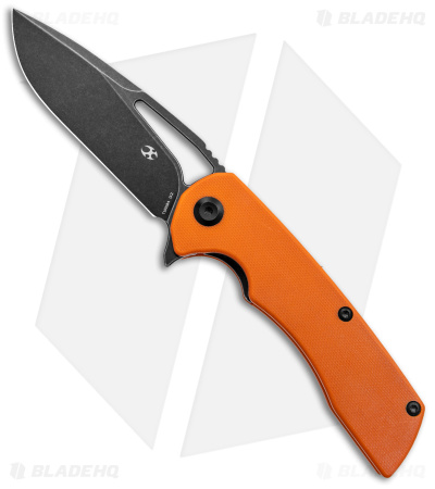 Kansept Knives Kryo Liner Lock Knife Orange G-10 (3.6" Black SW) T1001B4