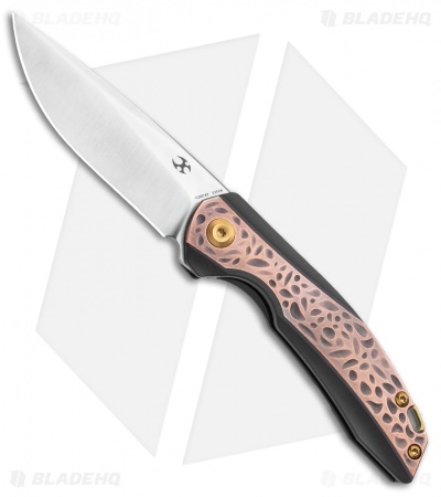 Kansept Knives Mini Accipiter Frame Lock Knife Patina Copper (2.8" SW)
