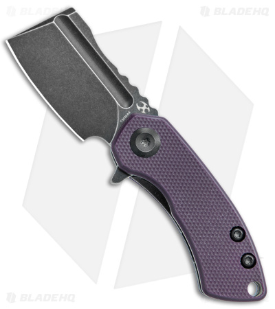Kansept Knives Mini Korvid Liner Lock Knife Purple G-10 (1.5" Gray)