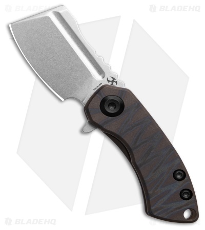 Kansept Knives Mini Korvid Frame Lock Knife Tiger Stripe Flame Ti (1.5" SW)