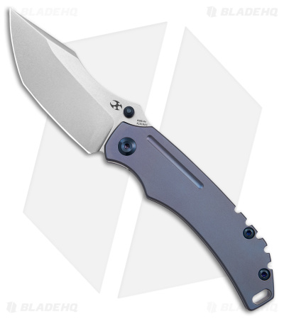 Kansept Knives Pelican EDC Frame Lock Tanto Knife Blue Titanium (3" SW)