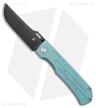 Kansept Knives Reedus Frame Lock Knife Green Titanium (3.5" Black TiCn Coated)